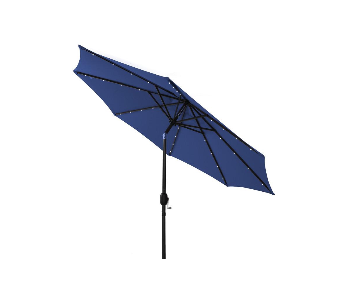 9ft Lighted Led Outdoor Market Umbrella - Blue