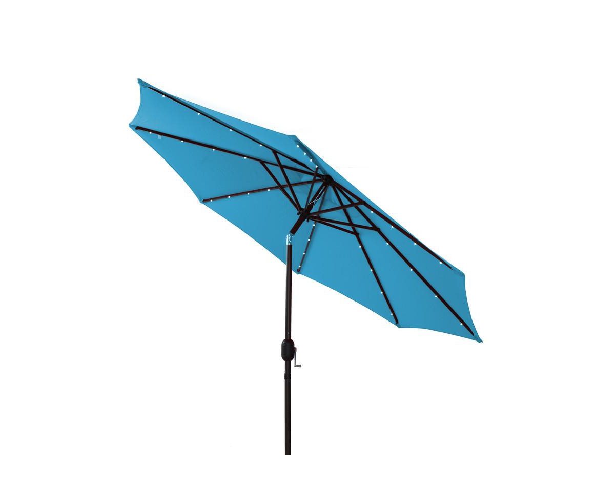 9ft Lighted Led Outdoor Market Umbrella - Blue