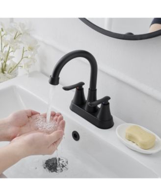 4 in. Centerset 2-Handle High-Arc Bathroom Faucet in Brushed Nickel