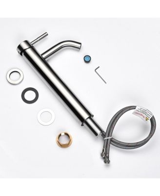 Tempered Glass Antique Totem Vessel Sink with Single Handle Faucet