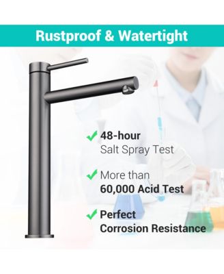  6 7/8" x 1 15/16" x 12 3/8"-  Bathroom Vessel Sink & Faucet Kit 8" Vanity Mixer Tap Tempered Glass