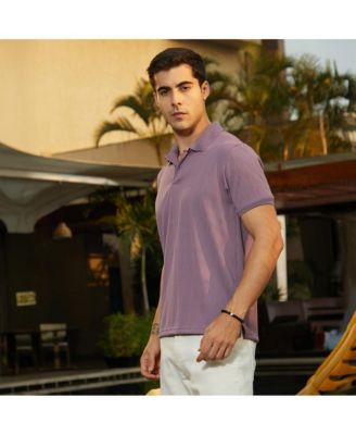 Men's Beaver Brown Spirit Weave Polo T-Shirt