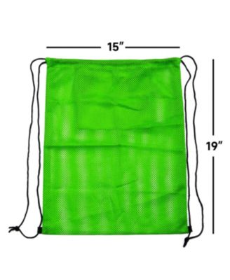 19"x15" Mesh Drawstring Backpack Bag for Sports Gym Gear, Backpacking, Camping Gear, Travel (Several Colors Available)