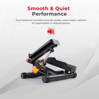 Smart Twist Stepper with Resistance Bands, Free SunnyFit App via Bluetooth, 300 LB Weight Capacity