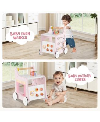 Kids 2-in-1 Walker with Storage and Ice Creams for 1+ Years Old