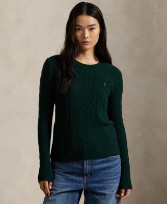 Polo Ralph Lauren - Women's Cable Wool-Cashmere Crewneck Sweater