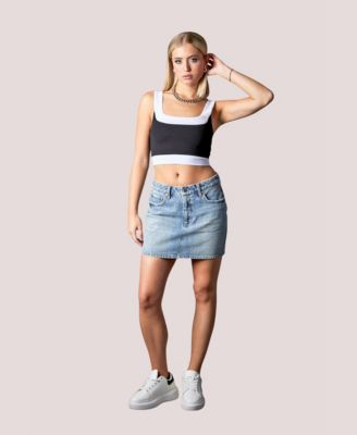 Women's On The Edge Denim Mini Skirt
