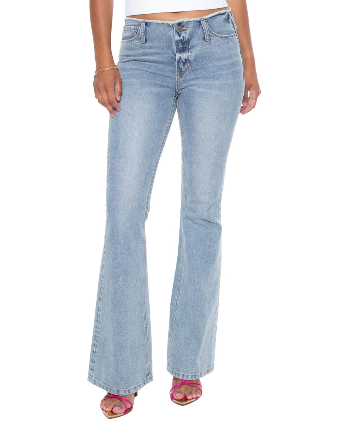 Women's Y2K Cutoff Waist Bootcut Jeans - Ibiza