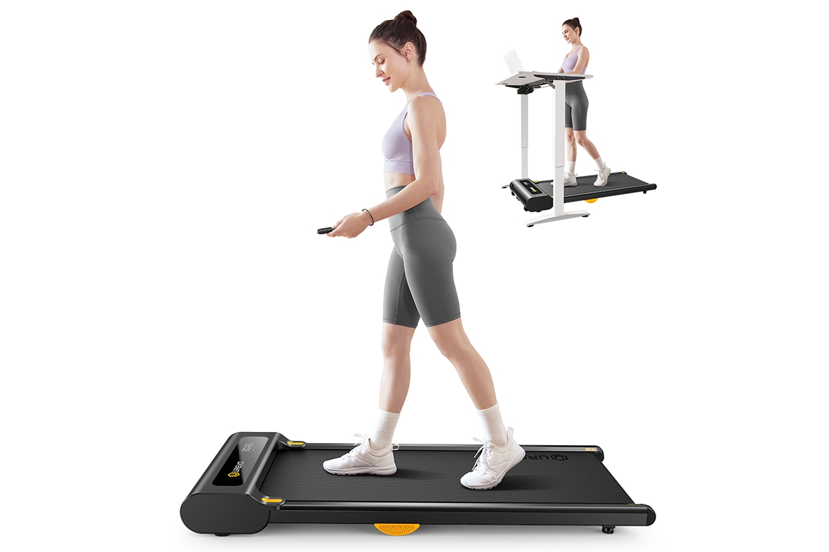 Smart Walking Pad, Under Desk Treadmill for Home/Office, Portable Walking Treadmill 2.25HP, Walking Jogging Machine with App 265 lbs Weight Capa