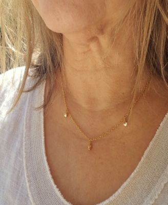 Gold-Tone Heart Charm Necklace, 16" + 1" extender