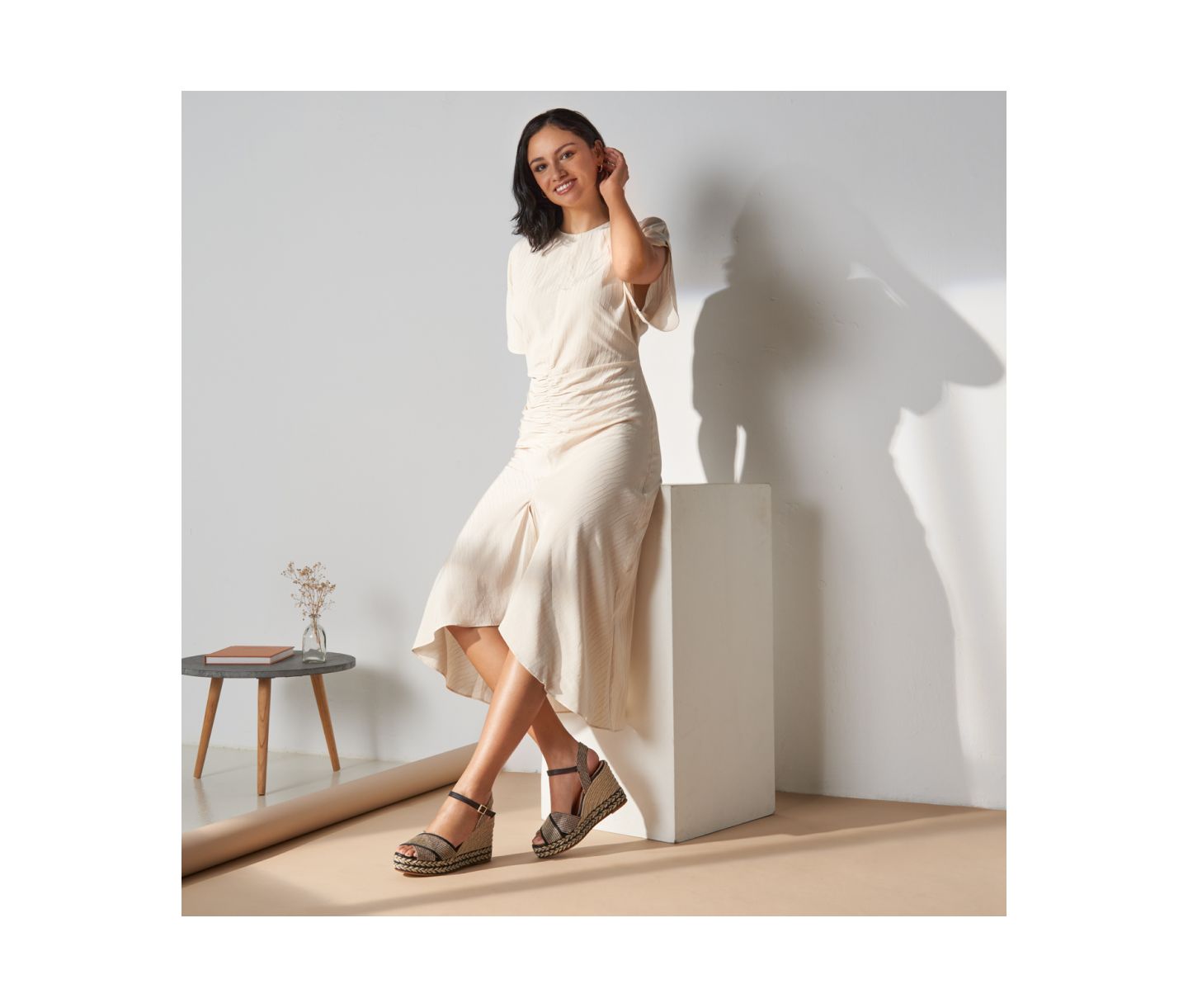 Женские сандалии VISCATA Empuria Canvas Espadrille Sandal Wedges Ankle Strap, цвет: Чёрный — фото 5