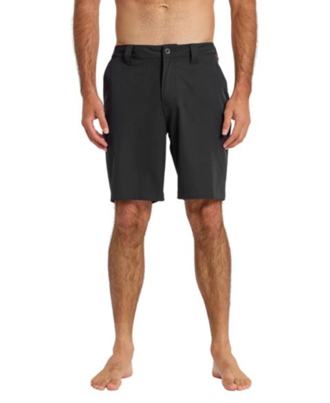 Мужские шорты Quiksilver Union Amphibian Hybrid Shorts, 20" Outseam, цвет: Чёрный