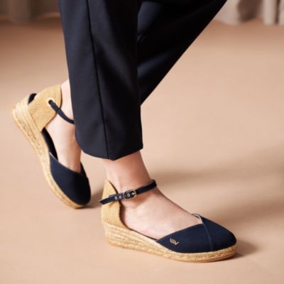 Women's Pubol Canvas Espadrille Wedges Ankle Strap