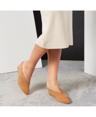 Truja Suede Espadrille Mule Wedges