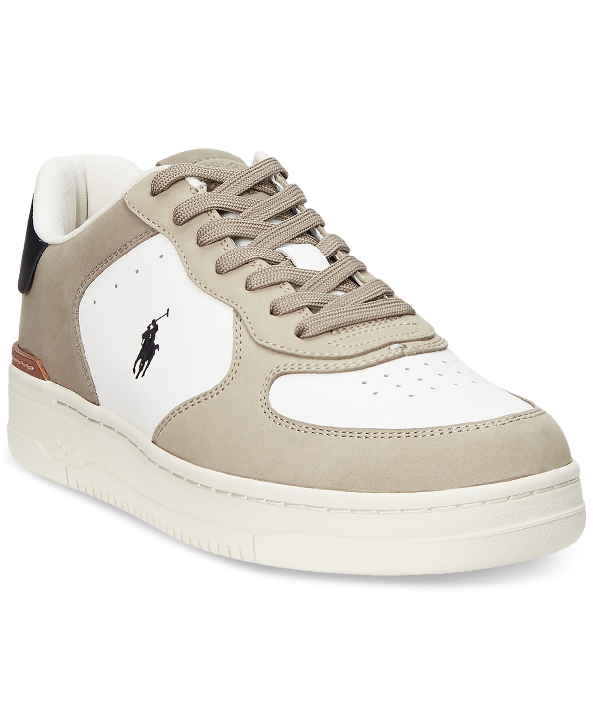 Men's Masters Court Nubuck & Leather Sneakers - DECKWASH WHITE/MILKSHAKE