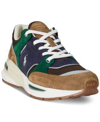 Polo Ralph Lauren Men's Trackster 250 Suede & Mesh Sneakers - Macy's