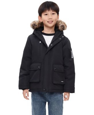 Boys Parka Jacket with Lined Hood