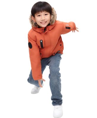Boys Parka Jacket with Lined Hood