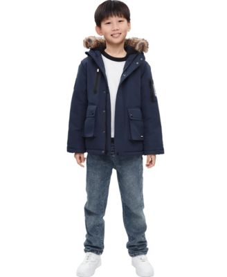 Boys Parka Jacket with Lined Hood