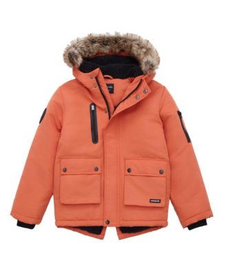 Boys Parka Jacket with Lined Hood