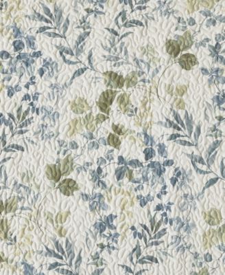 Evergreen Botanical Leaf 3-Pc. Quilt Set, King/California King