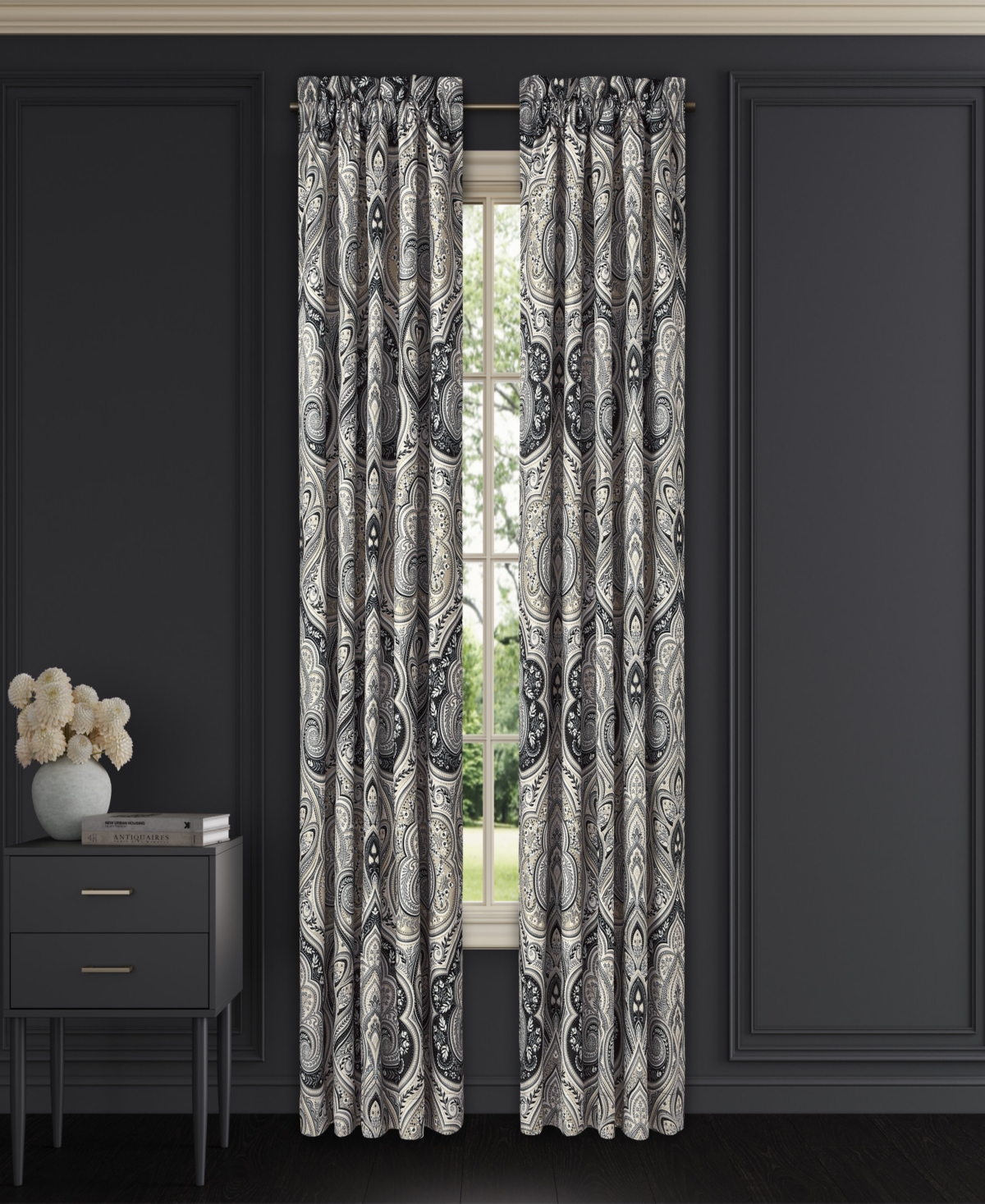 Messina Window Panel Pair, 50" x 84" - Navy
