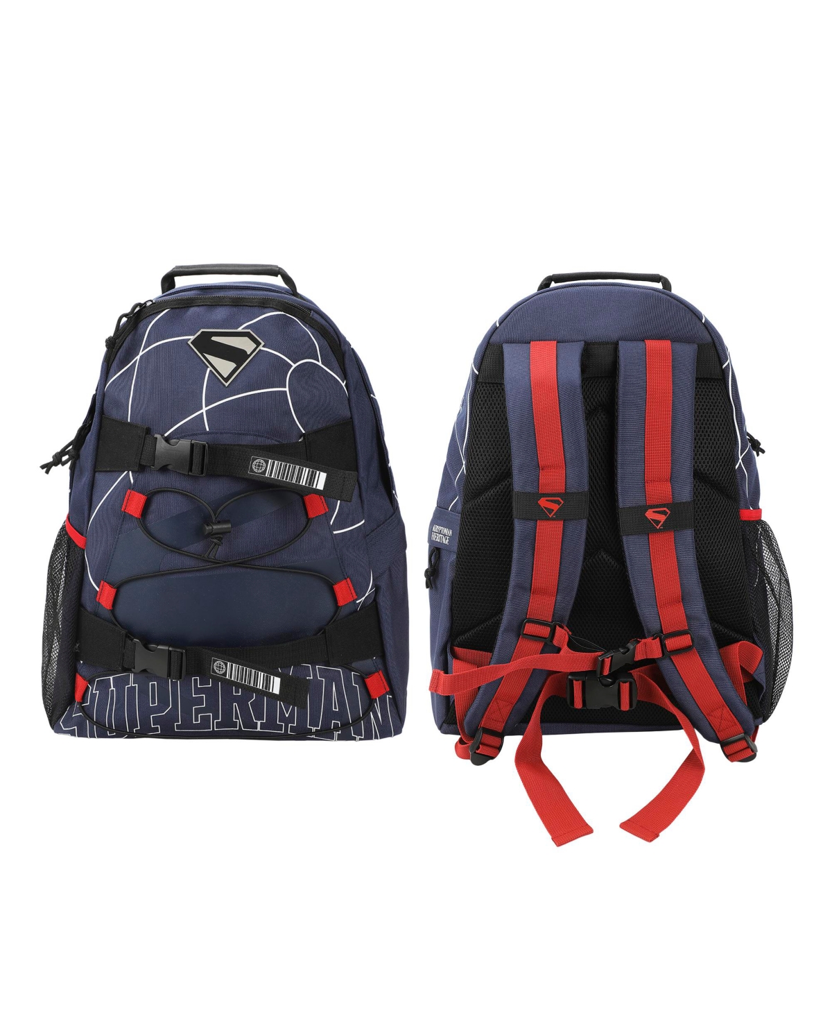 Superman Web Logo 17.5&#x201D; Blue Backpack - Superman web logo