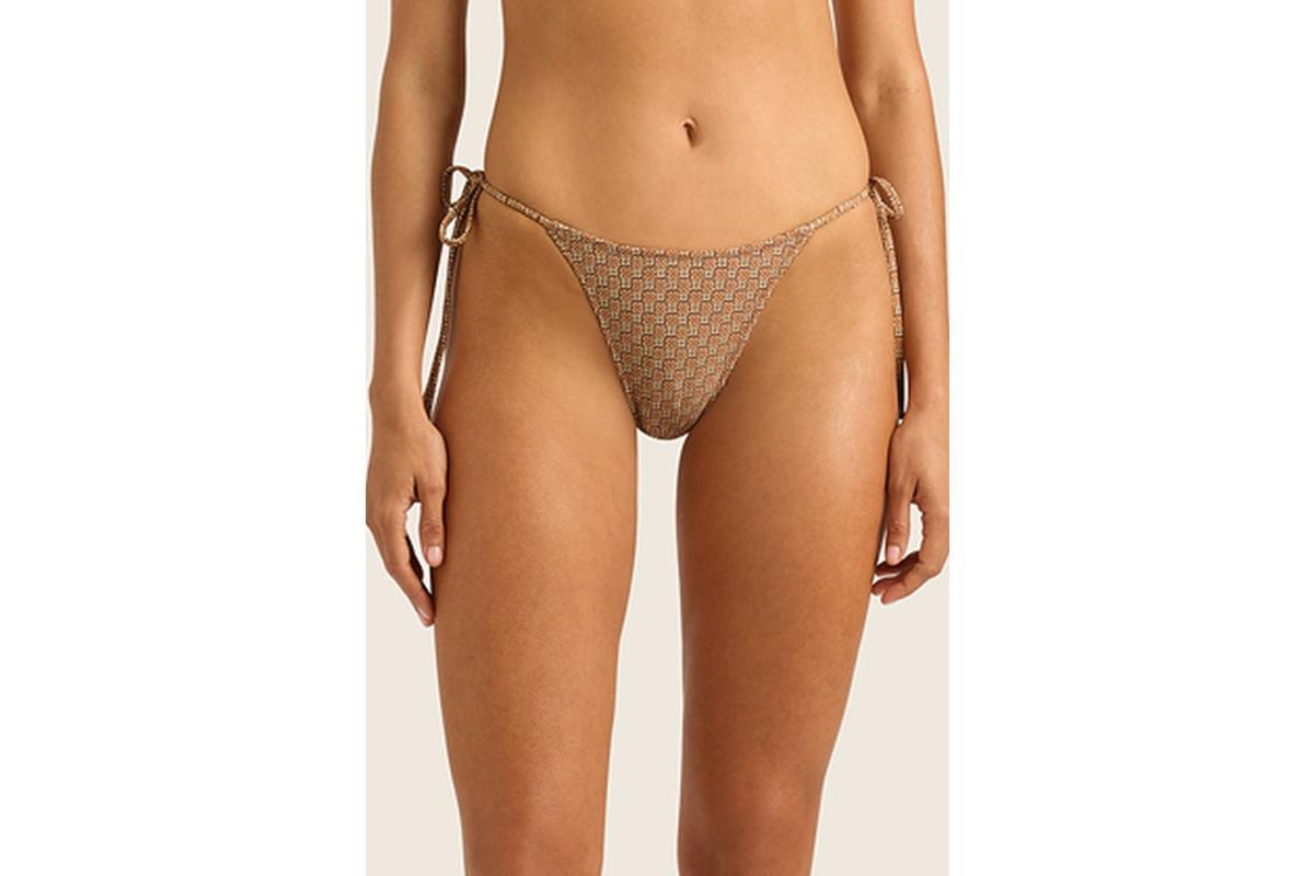 Women's Tilla String Cheeky Bikini Brief - Cocoa tile