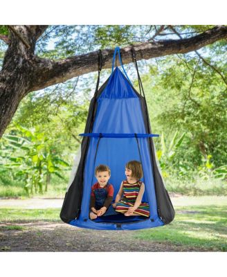 40'' Kids Hanging Chair Swing Tent Set Hammock Nest Pod Seat