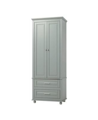 62.5"H Tall Storage Cabinet with 2 Drawers for Bathroom or Office Use