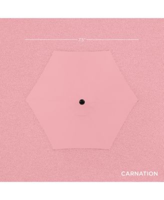 7.5ft Heavy-Duty Outdoor Market Patio Umbrella w/ Push Button Tilt, Easy Crank