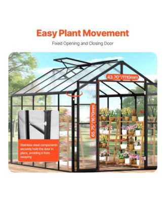 Polycarbonate Greenhouse Outdoor Walk-in Greenhouse for Garden