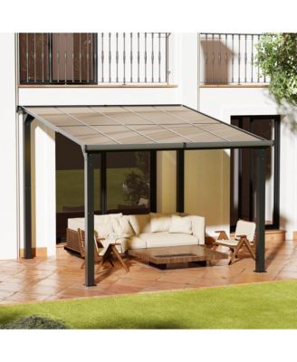 10 x 10 Ft Lean to Gazebo, Outdoor Pergola on Clearance for Patios