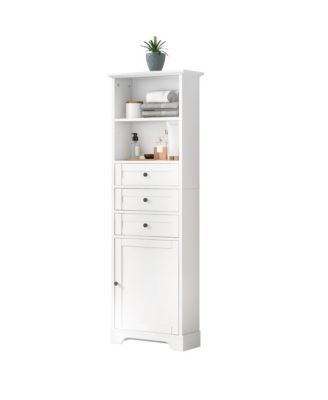 CASAINC 68.3"H Tall Storage Cabinet with 3 Drawers, Adjustable Shelves