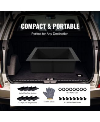 Square Steel Fire Pit Ring Liner – Heavy-Duty Outer Liner for DIY Campfire and Backyard Fire Pits