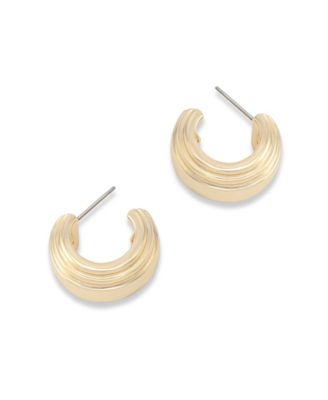 Ribbed Huggie Earrings