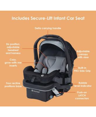 EZ Ride SE Stroller Travel System with Secure-Lift Infant Car Seat in Bluebell