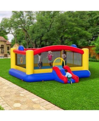 Outdoor Inflatable Bounce House Jumping Bouncer with Slide Blower and Storage Bag