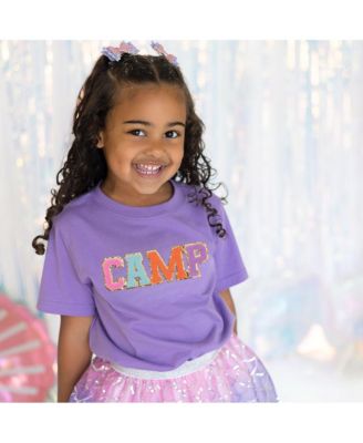 Toddler Girls Camp Patch Short Sleeve T-Shirt