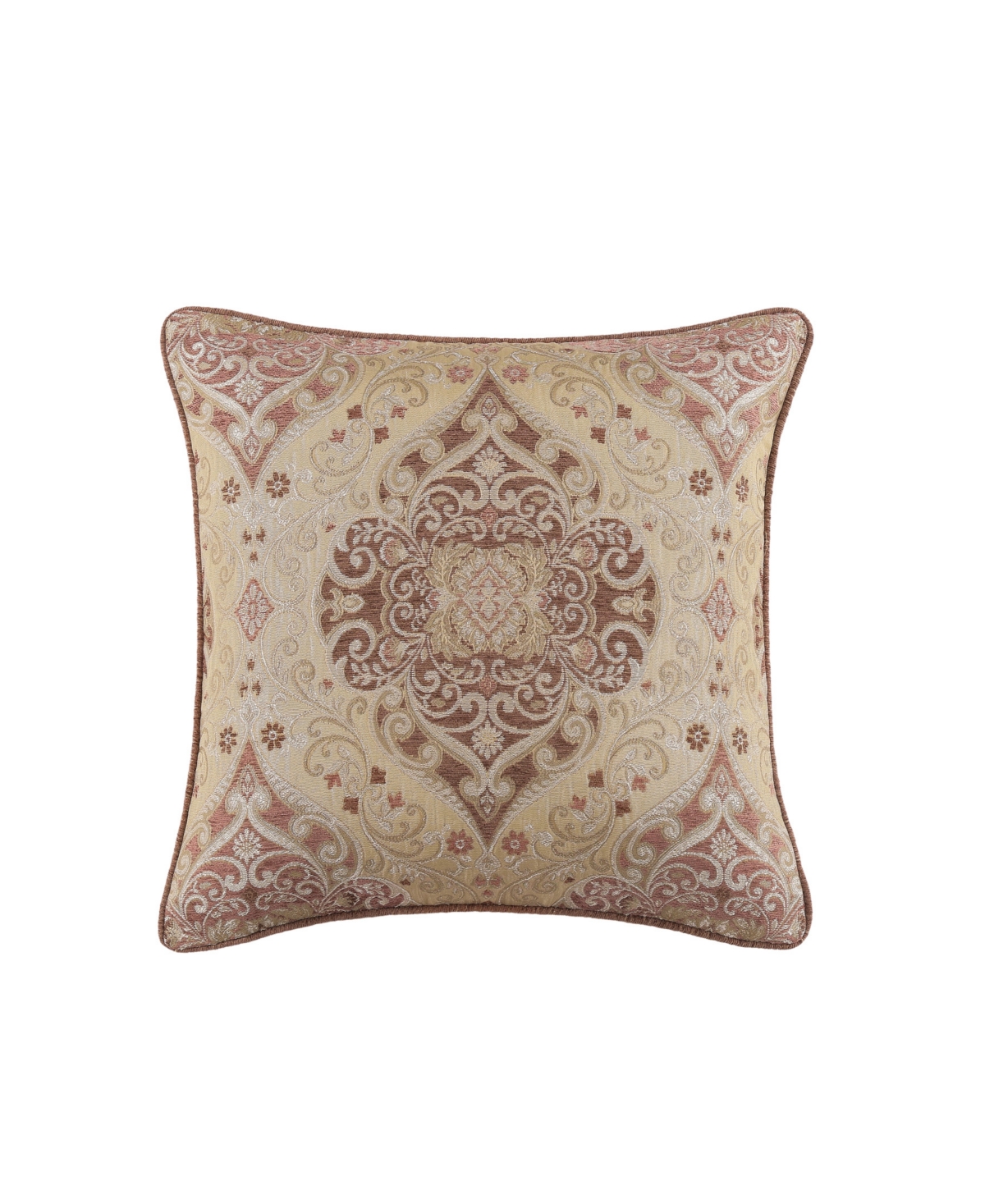 J Queen New York Weston Square Decorative Pillow, 20" X 20" In Brown