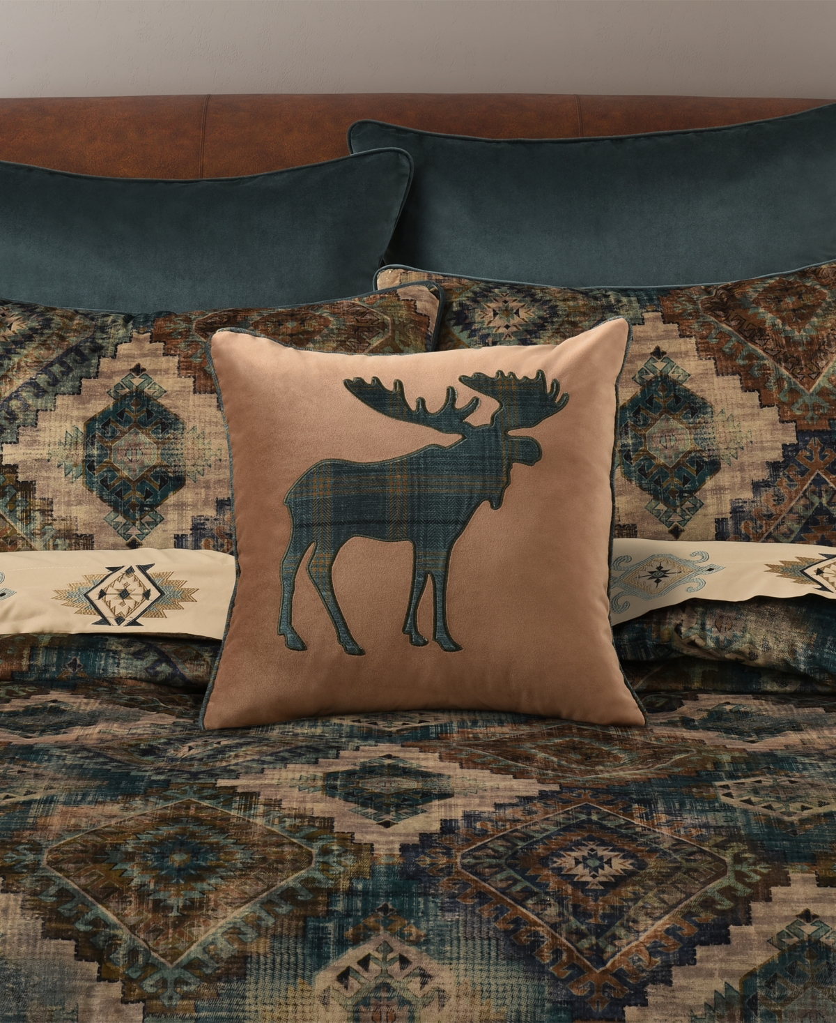 J Queen New York Baja Square Decorative Pillow, 18" X 18" In Brown