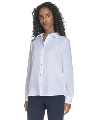 Women's Slim-Fit Roll-Tab-Sleeve Shirt