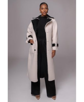Women's Suede And Sherpa Reversible Coat