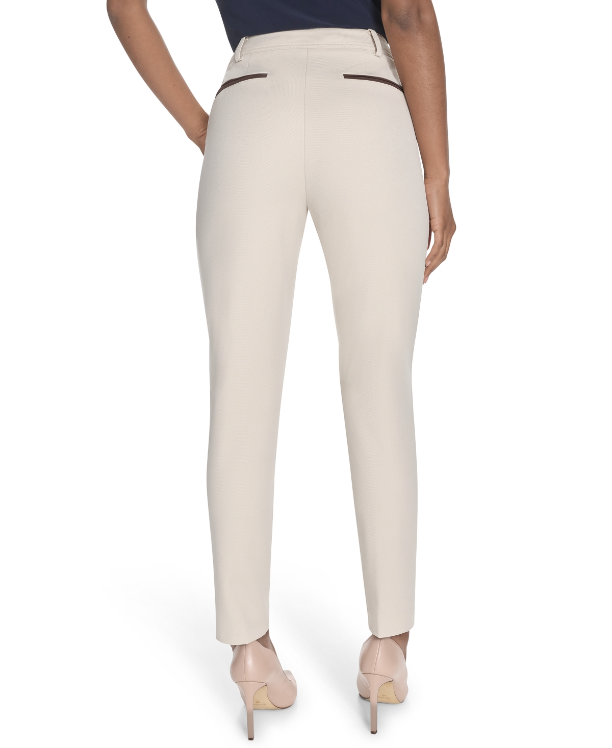 Tommy Hilfiger Women's Mid-rise Slim-fit Ankle Pants In Neutral