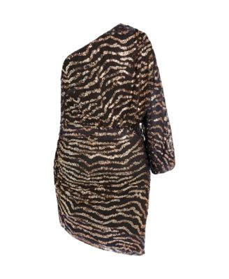 Plus Size Sequin Stripe Dress