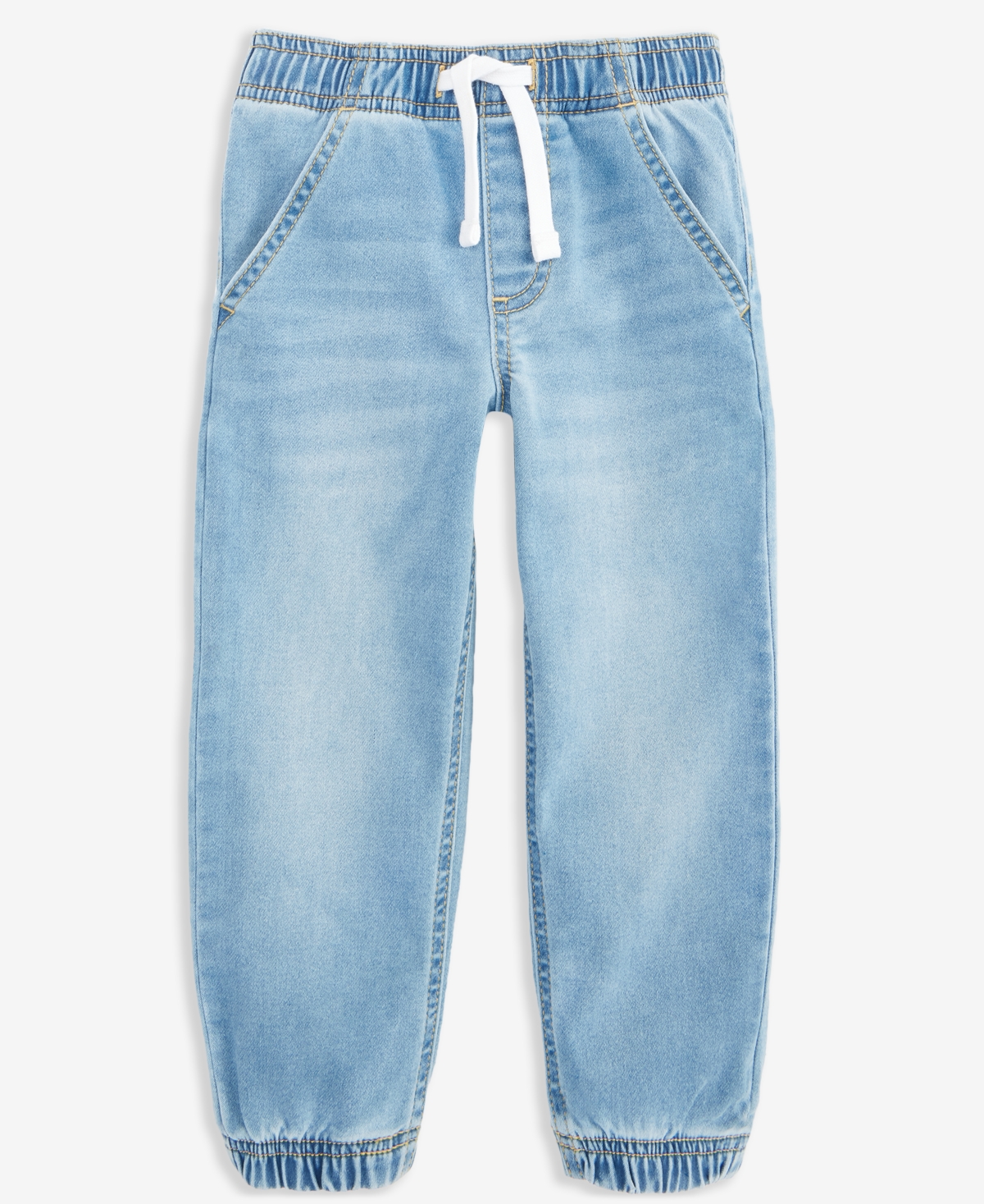 Epic Threads Toddler Boys 2t-4t Super Soft Stretch Knit Denim Jogger Jeans, Exclusively At Macy's In Blue