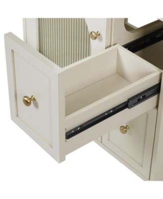 24" Sink with Overflow, 2 Drawers, Soft-Close Door, Wall-Mount Bathroom Vanity