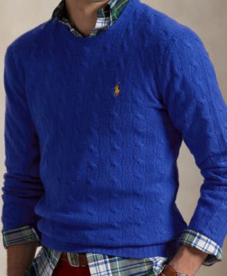 Men's Wool-Cashmere Cable-Knit Sweater