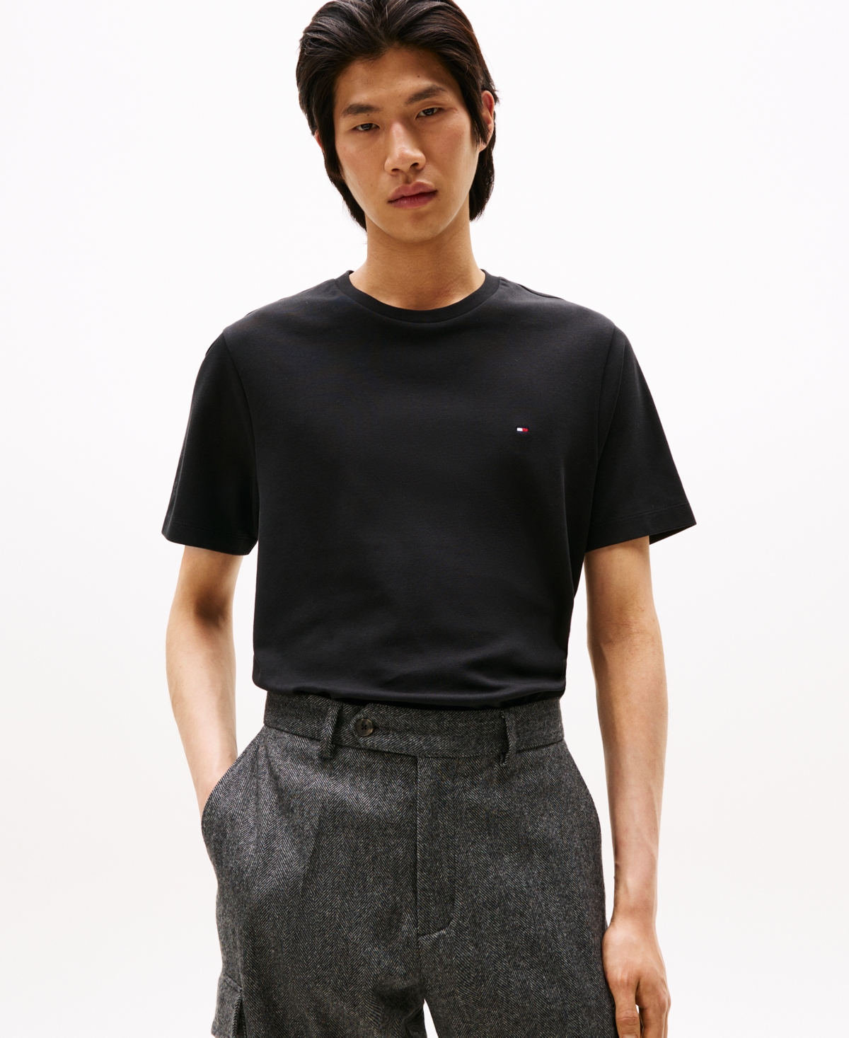 Tommy Hilfiger Men's Light Interlock T-shirt In Black