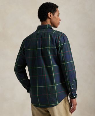 Men's Classic-Fit Plaid Oxford Shirt